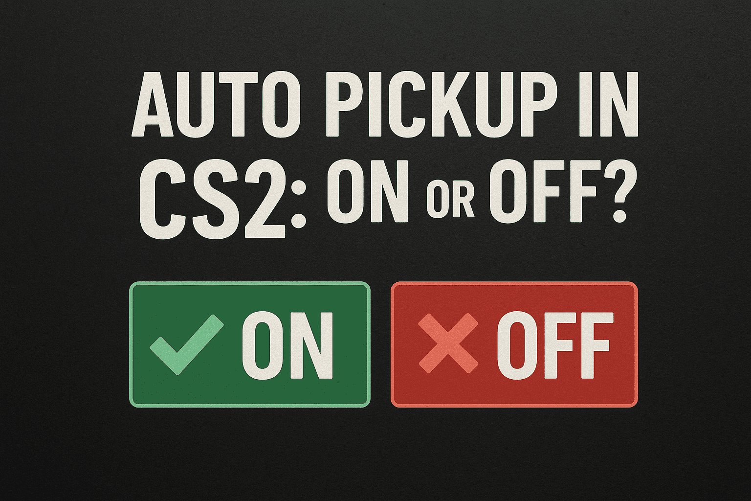 Auto Pickup in CS2: On or Off?