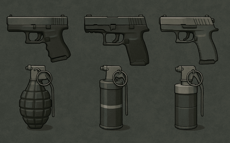 Melhores combinações de pistolas e granadas para rounds de eco