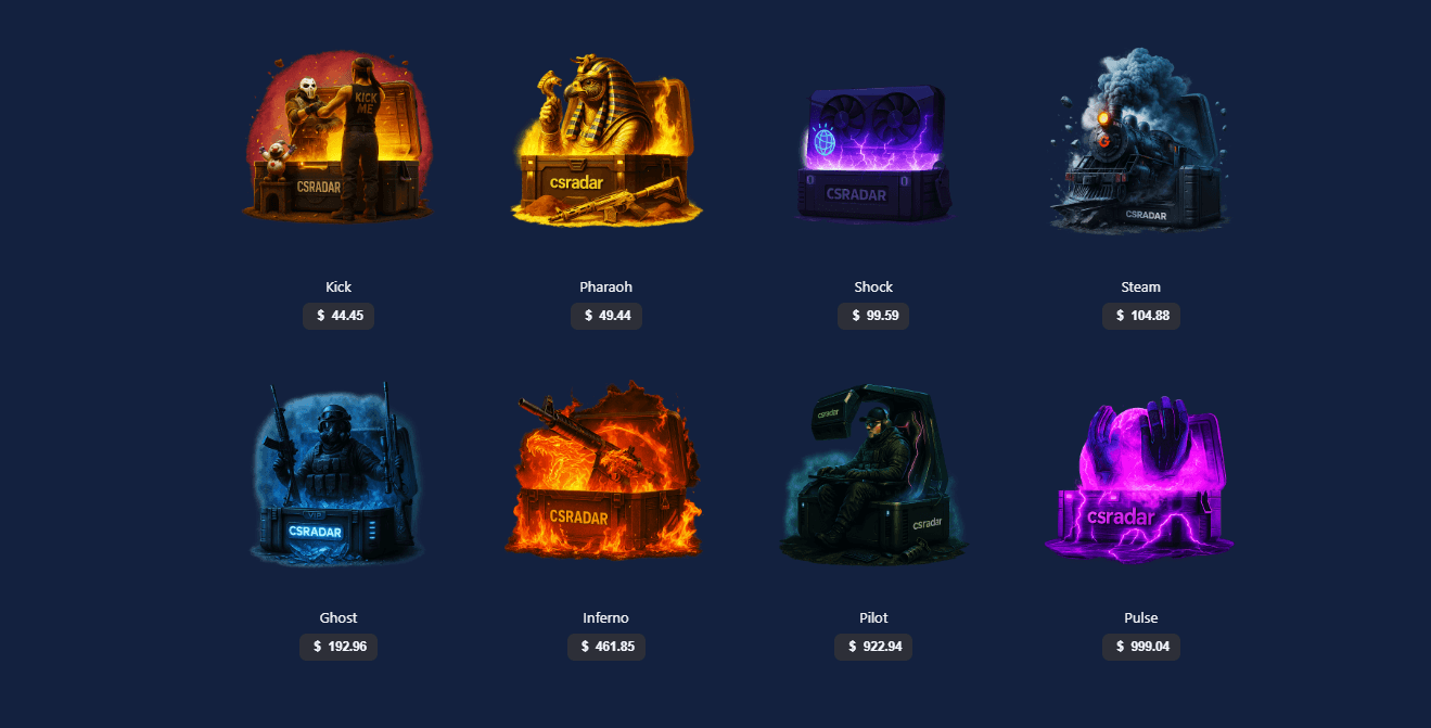 Bonuses and promotions from CSRadar.skin