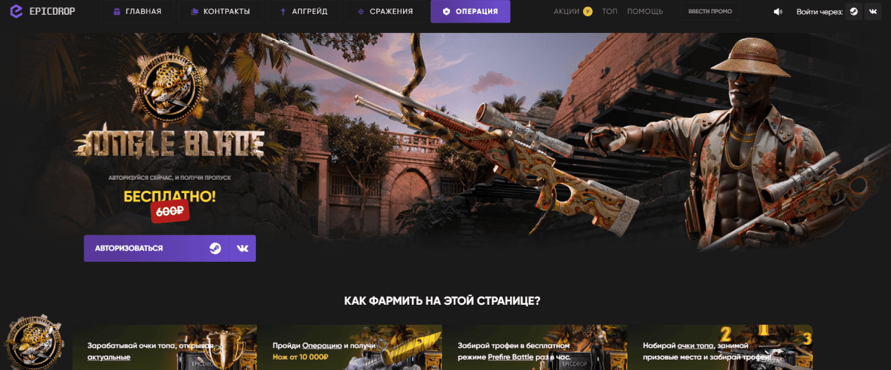 Bonuses and Promotions from EpicDrop Service