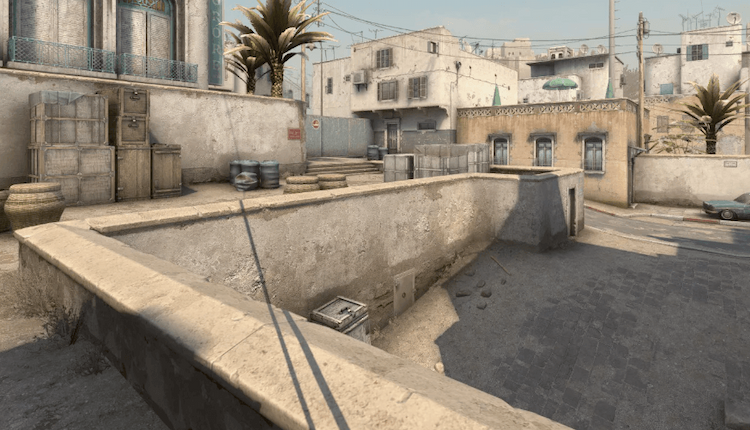 Nome das principais posições no mapa Dust2 do CS2