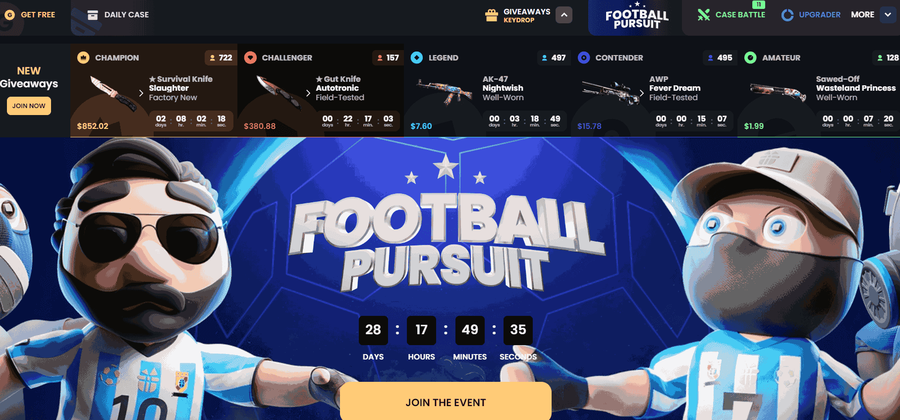 Compra de Caixas no Site KeyDrop