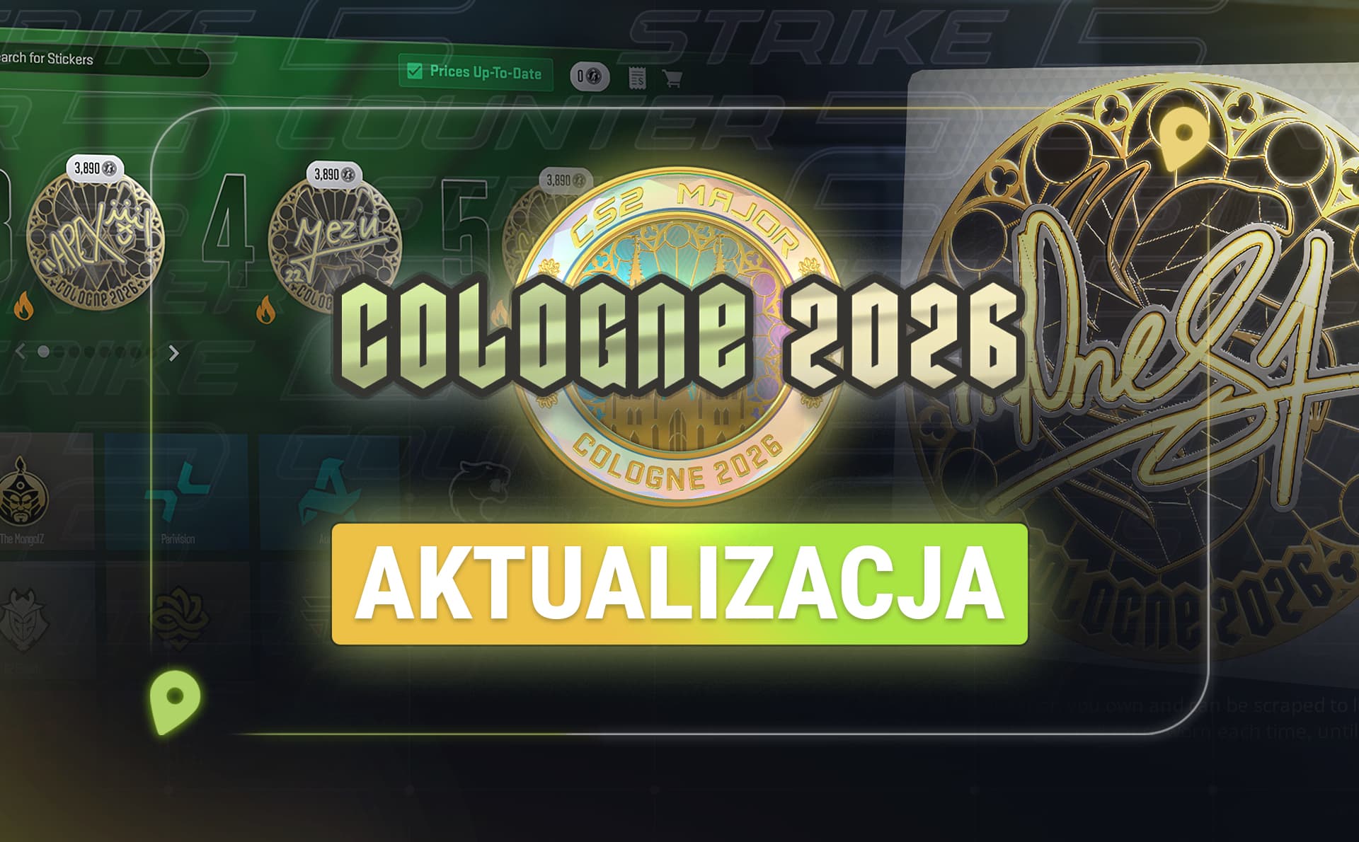 Valve wypuściło naklejki IEM Cologne 2026 Major z nowym systemem zakupów