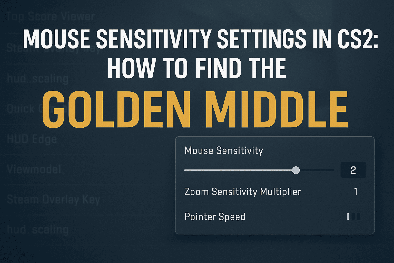 Ustawienia czułości myszy w CS2: jak znaleźć „złoty środek”